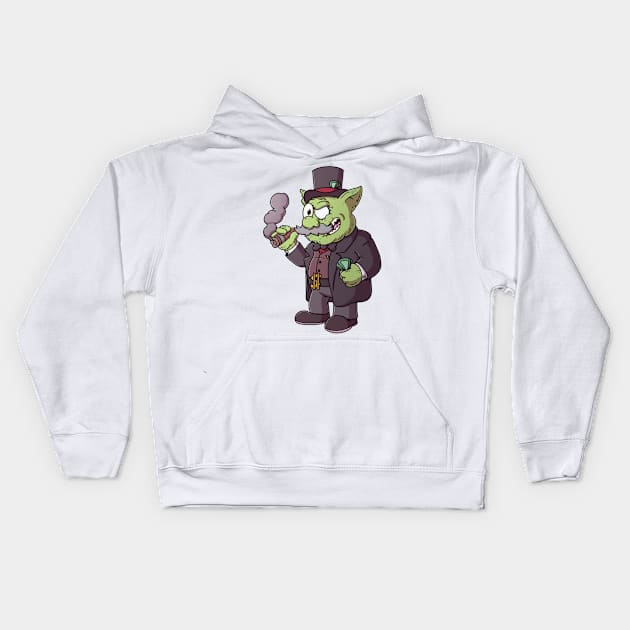 Rich Orc Kids Hoodie by TheMaskedTooner